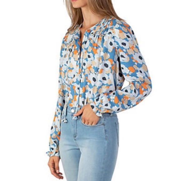 NWT $168 Joie Limited Edition Bohemian Floral Peasant Top - Picture 2 of 16